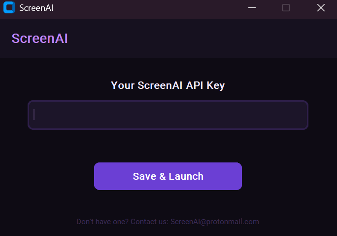 Sign-in screen